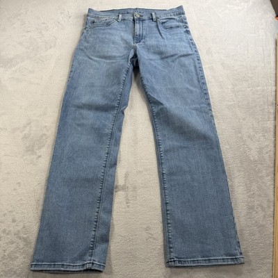 Mott Bow Straight Leg Jeans Mens 32x30 Blue Stretch Comfort Denim Casual
