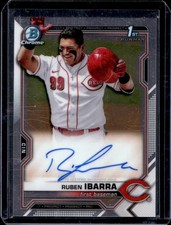 2021 Bowman Draft Ruben Ibarra Chrome Auto Autograph 1st Prospect #CDA-RI Reds