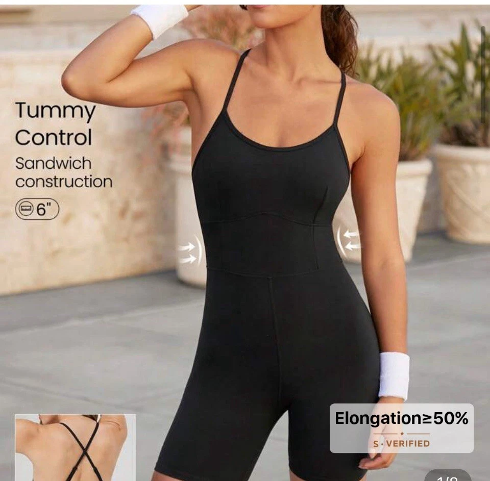 Комбинезон Glowmode X Yoga цельный ремешок для спагетти контроль живота комбинезон S - Изображение 3 из 4
