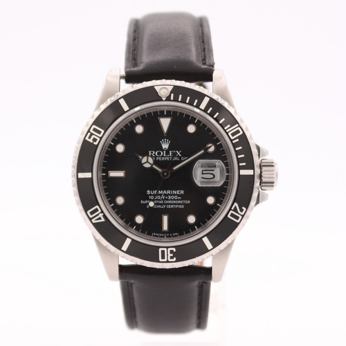 Vintage 40mm 1987 Rolex 168000 Submariner Triple Zero Automa...
