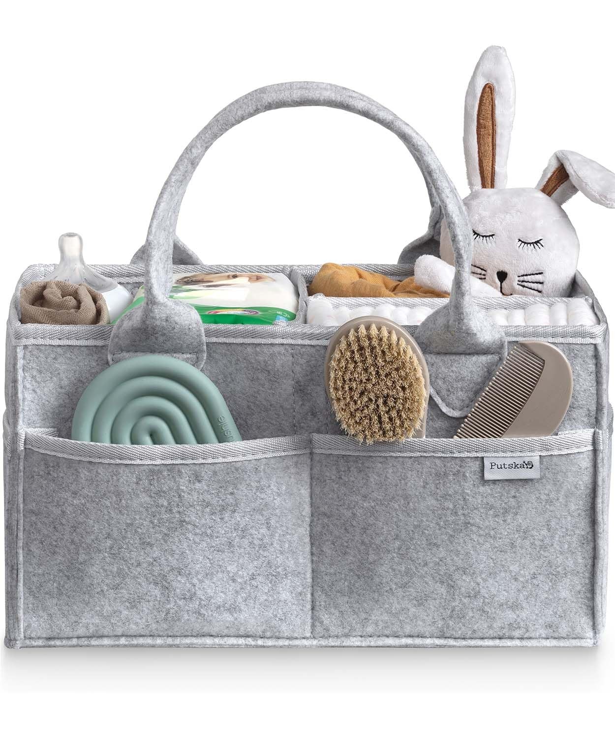 Caddy Organizer - Nursery Storage Basket For Diaper Statio...