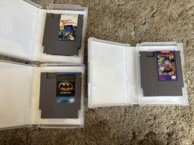 Lot Of 3 Nintendo NES Games. Little Nemo, Maniac Mansion, Batman