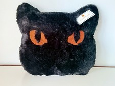 Target Bullseye Playground Halloween 2026 Black Cat Face Throw Pillow Spooky