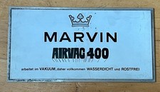 Marvin Airvac 400 Vintage Uhren Reklame Metallschild Werbeschild 1960er