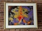 Original Abstract Painting Acrylic/Board Framed Glass Not Signed (Igor Kotnik?) — photo 1