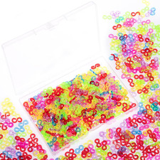 400Pieces Colorful S Clips Rubber Band Loom Band S Clips Plastic Connectors Supp