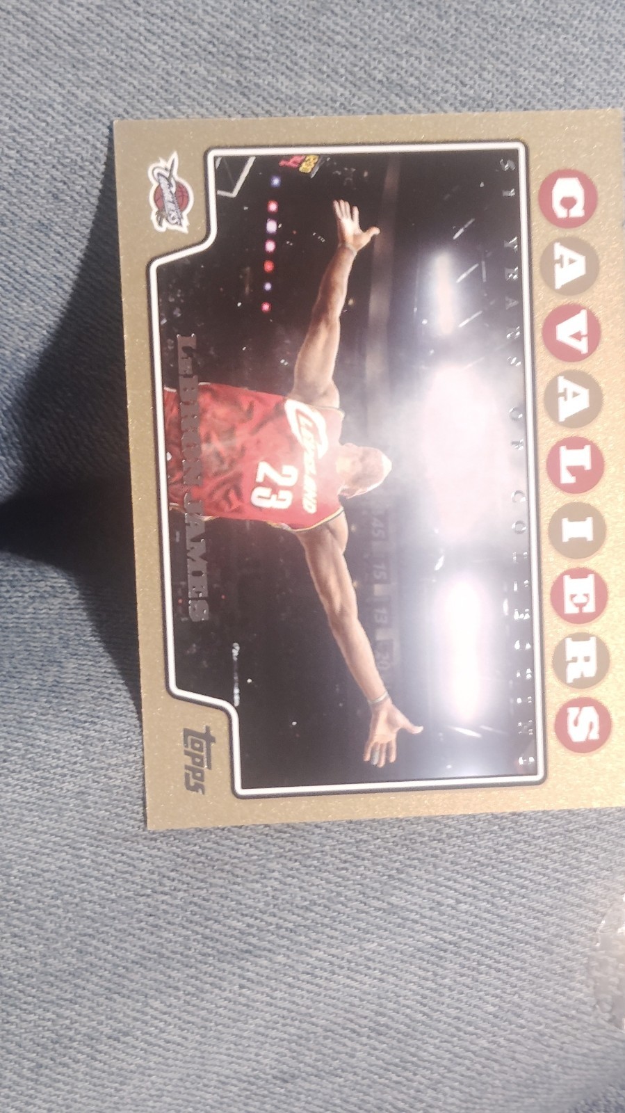 Topps 2008-09 LeBron James #23 Gold Border Cleveland Cavaliers Basketball Card