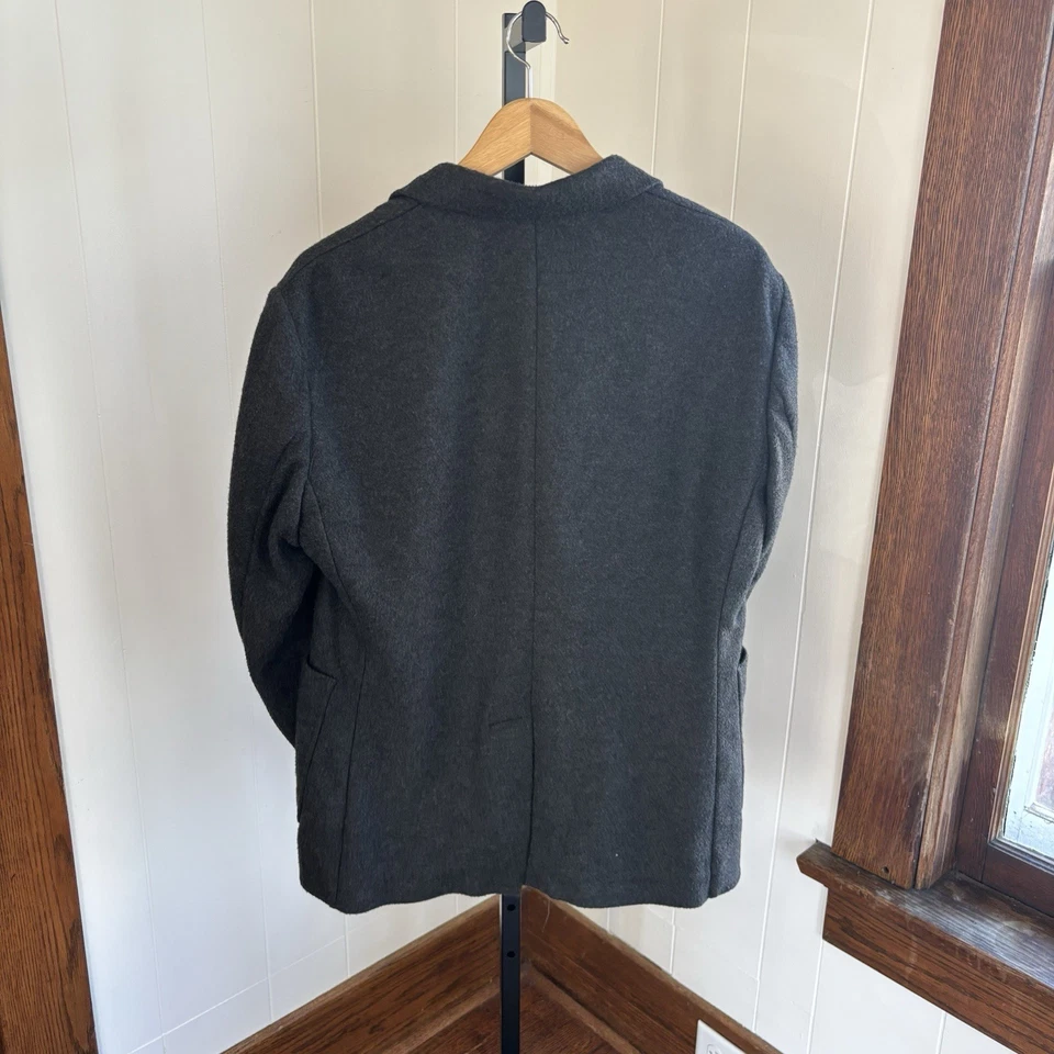 Blazer Billy Reid 42R Gris Mezcla Lana Suave Semi No Estructurado 2 Botones NOTA Foto 3 de 4