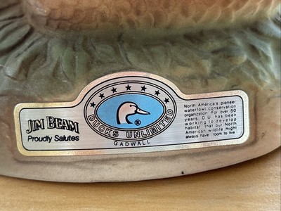 Vintage Jim Beam 1988 Ducks Unlimited Male &Female Gadwall Duck