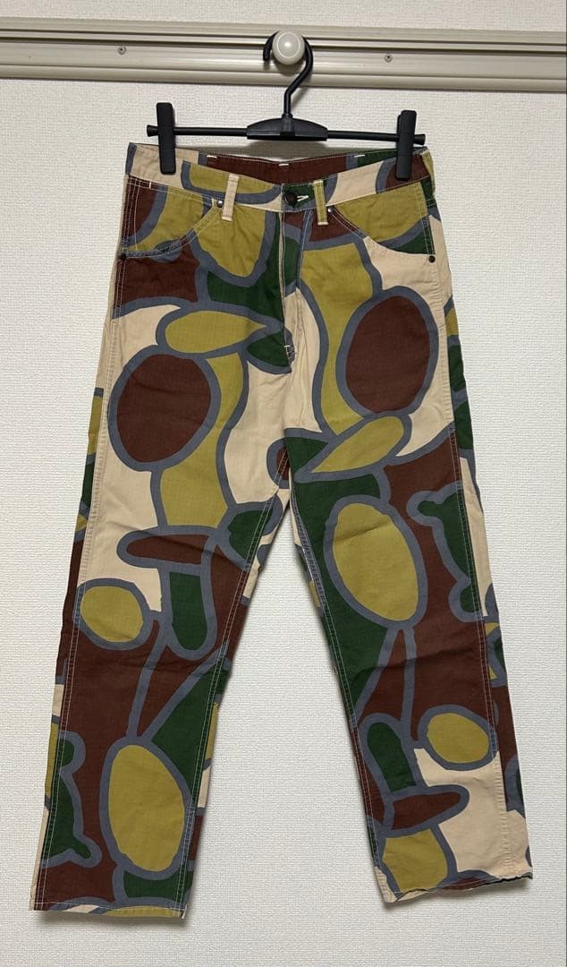 A BATHING APE Early Model Cotton Rip Stop Patterned Pants M Waist 73cm