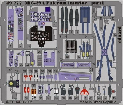 Eduard 1/48 MiG-29A Fulcrum Cockpit+Interior (Academy) 49277