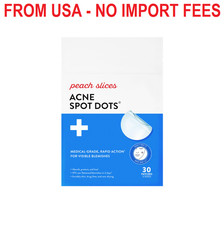 Peach Slices - Acne Spot Dots 30 ct - Hydrocolloid Pimple Patches for Face - A