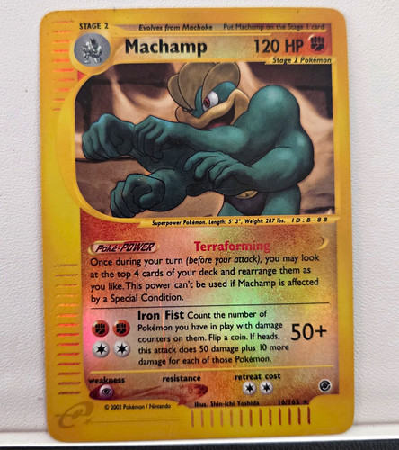 Machamp 16/165 Expedition Base Set Holo Rare 120 HP ENG 2002 Nintendo