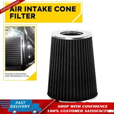 4" Truck Long Performance High Flow Cold Air Intake Cone Dry Filter Black
