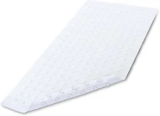 SlipX Solutions White Extra Long Rubber Safety Bath Mat (18 x 36 Inch, 220 Sucti