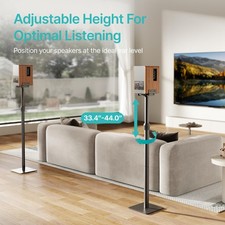 Pegzone Height-Adjustable Speaker Stands Pair 11LBS Capacity Used Excellent