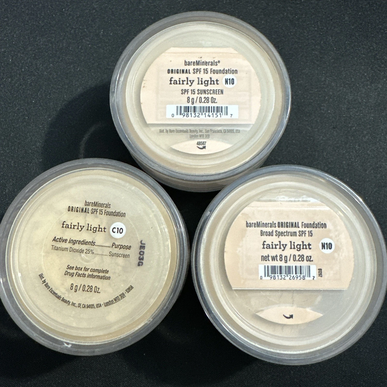bareMinerals Original Foundation Lot Of 3 Fairly Light SPF 15 Powder 8g 0.28oz
Opens in a new window