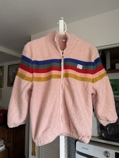 NWOT Girls Pink With Stripes Fleece Zip Jacket
