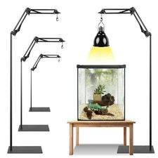 360  Adjustable Reptile Lamp Stand  Heavy Duty Metal Heat Lamp Holder 12-54...