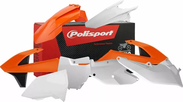 Kunststoff Verkleidung Kit Weiß Polisport Ktm Sx 250-150-125/Sx-F 450-350-250...-image