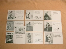 10pcs Walter Evans Bathing Beauty Mack Sennett Arcade Postcard Message Lot