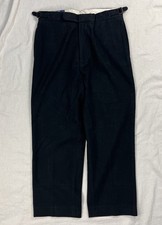 VTG 90s POLO RALPH LAUREN Brushed Cotton Trousers Flat Front Black Buckle 30/27