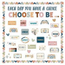 Boho Motivational Bulletin Board Set Inspirational Decoration for Classroom M...