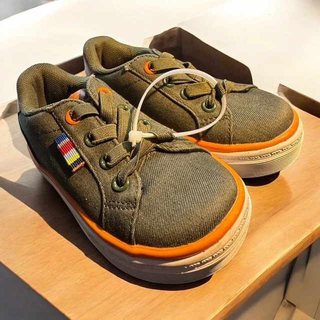 Penguin by Musingwear SLIP ON Sneakers Size Kids 8 Brown Orange - Image 2 of 4