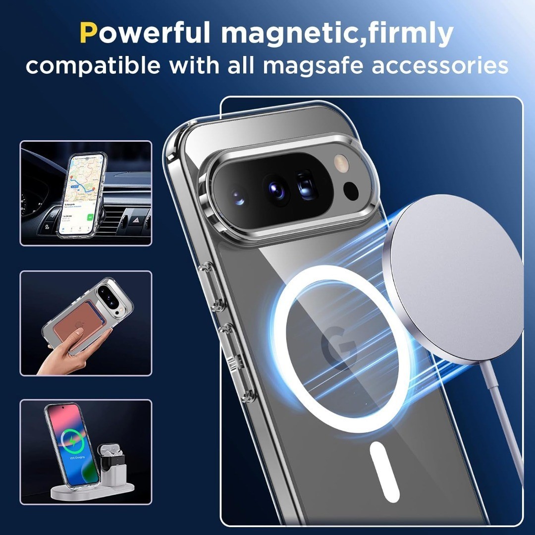 OWKEY Schutzhülle Für Google Pixel 9A (6,3 Zoll) – Magnetisch, Magsafe-kompatibel, Stoßfest & Transparent