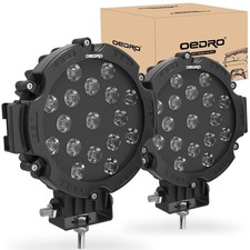 51w Round Spot Light 7 Inch 5100lm Black Led Work Light Pods 2Pcs Led Work Lig