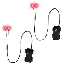 Halloween Led Glowing Eyes with Timer,2 Pcs Light Up Skeleton Eyes,Horror Red