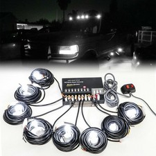 160w Hide Away Emergency Strobe Light 8 Hid Bulbs Warning Hazard Lamp System Kit