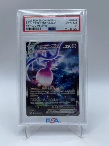 Pokémon Hatterene VMAX Ultra Rare Holo PSA 10 GG47/GG70 Crown Zenith 💎