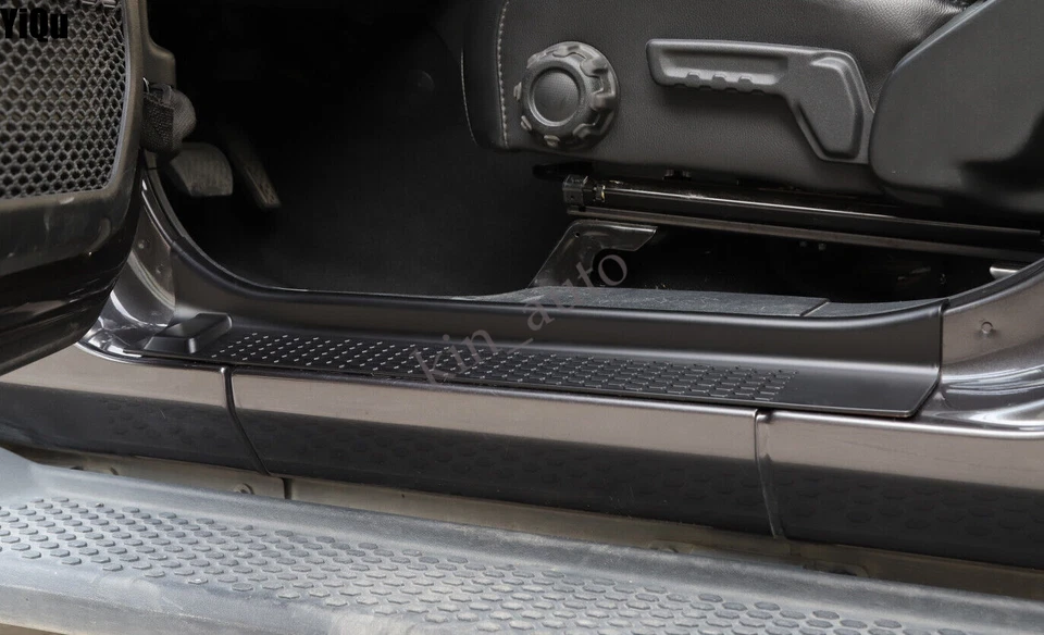Cubierta de placa de desgaste de entrada protectores de umbral de puerta para Jeep Wrangler JL Gladiator JT 2018+ Foto 3 de 4