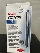 K497-C Pentel Wow Retractable Gel Pen, 0.7mm Tip, Blue Ink, Pack of 12