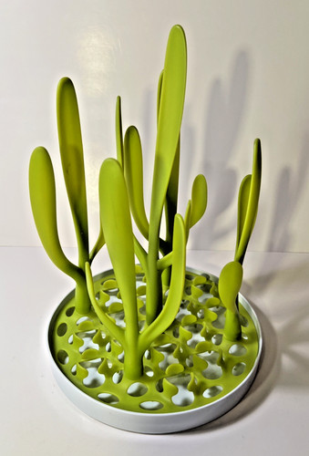 Boon Spring Countertop Bottle Drying Rack, Green (B11139) Cactus Design