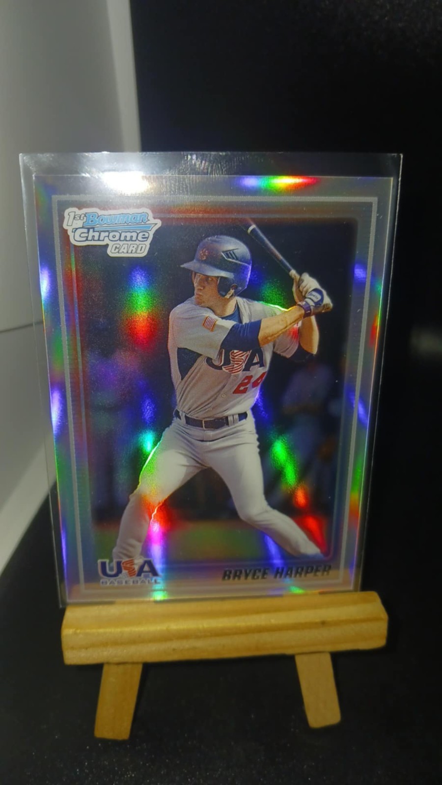 Bryce Harper PHILLIES 2010 Bowman Chrome Refractor #'D /777 #USA18-BC8 USA RC