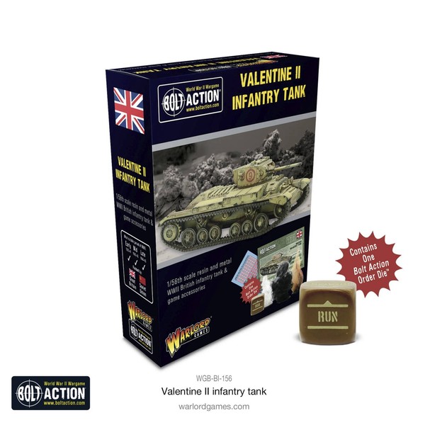 Valentine Ii Infantry Tank British Army Bolt Action WW2 Warlord Games Tabletop-image