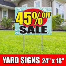 45 OFF SALE Yard Sign with H-Stakes Lawn Sign Clearance Big Discount Holiday
