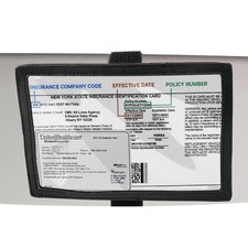 Registration Insurance Card Document Holder for Visor, Carrying Case for Regi...