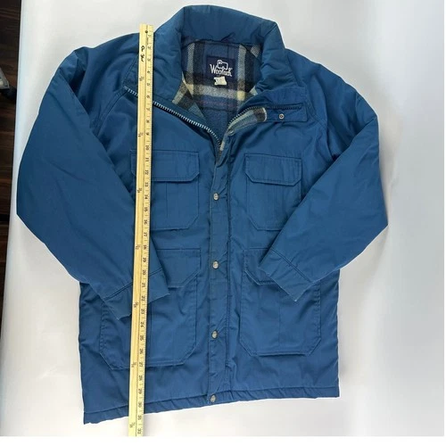 Vintage Woolrich Mens Chore Field Coat Jacket Flannel Lined Medium Gorpcore - product listing photo
