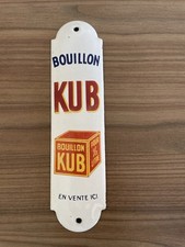 Plaque de Propreté BOUILLON KUB  Années 30 TBE  E.A.S  20 X 6 No Maggi/ Oxo