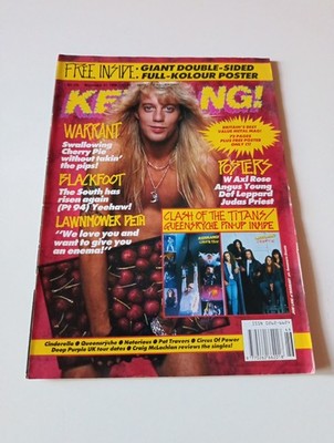 Kerrang Magazin Nr.316 1990 Warrant + All The Posters Axl Rose Def Leppard