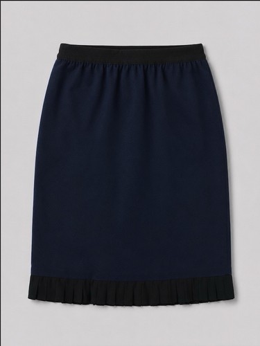 Lanvin, Vintage LANVIN Paris Navy Blue Wool Skirt – Made in France – Size 38 Alber Elbaz