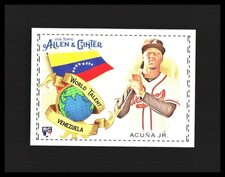 2018 Ronald Acuna Jr. Rookie Card Topps Allen & Ginter World Talent #WT-2 Braves. rookie card picture