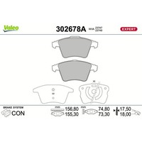 Valeo 302678A Bremsbelagsatz FüR Vw Multivan Transporter California T5 7HM 7HN