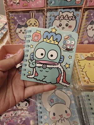 Sanrio Hangyodon liniertes Notizbuch mit bunten Innenseiten Tasche Notizblock Neu