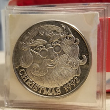 1992 Christmas Round .999 Fine 1 Ounce Silver FOR SOMEONE SPECIAL 98.31 per troy oz