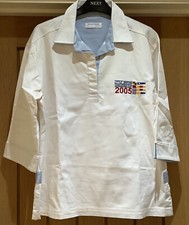 Front Row Classic Ladies 3/4 Sleeve Sailing Shirt Size 14 White