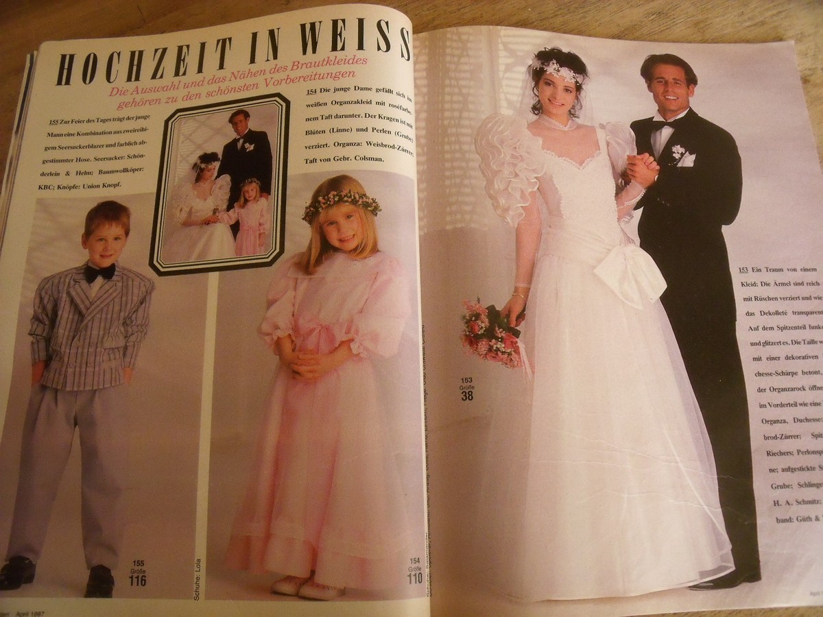 Magazine Burda Moden Avril 1987 - Robes De Mariée Et Lingerie Fine - Occasion, Défauts D'usage
